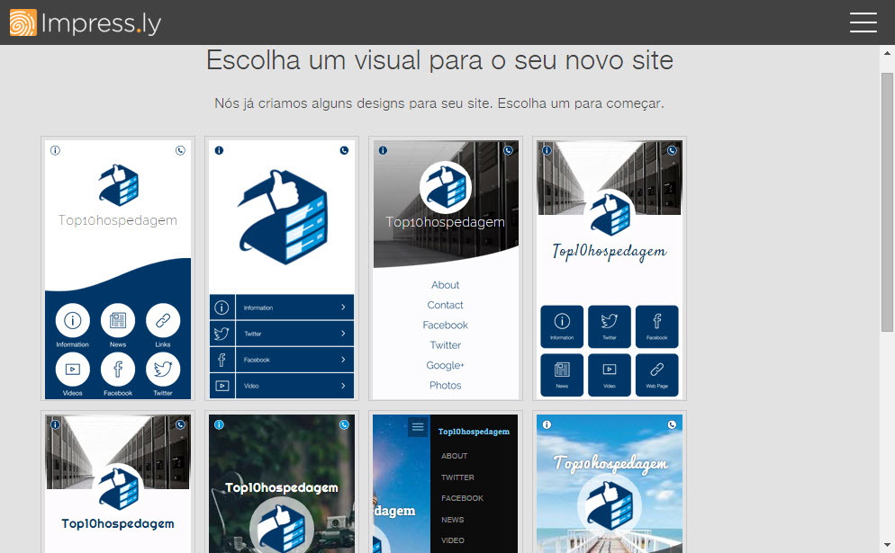 impress.ly escolher tema