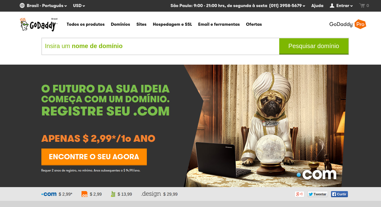 Godaddy Hospedagem